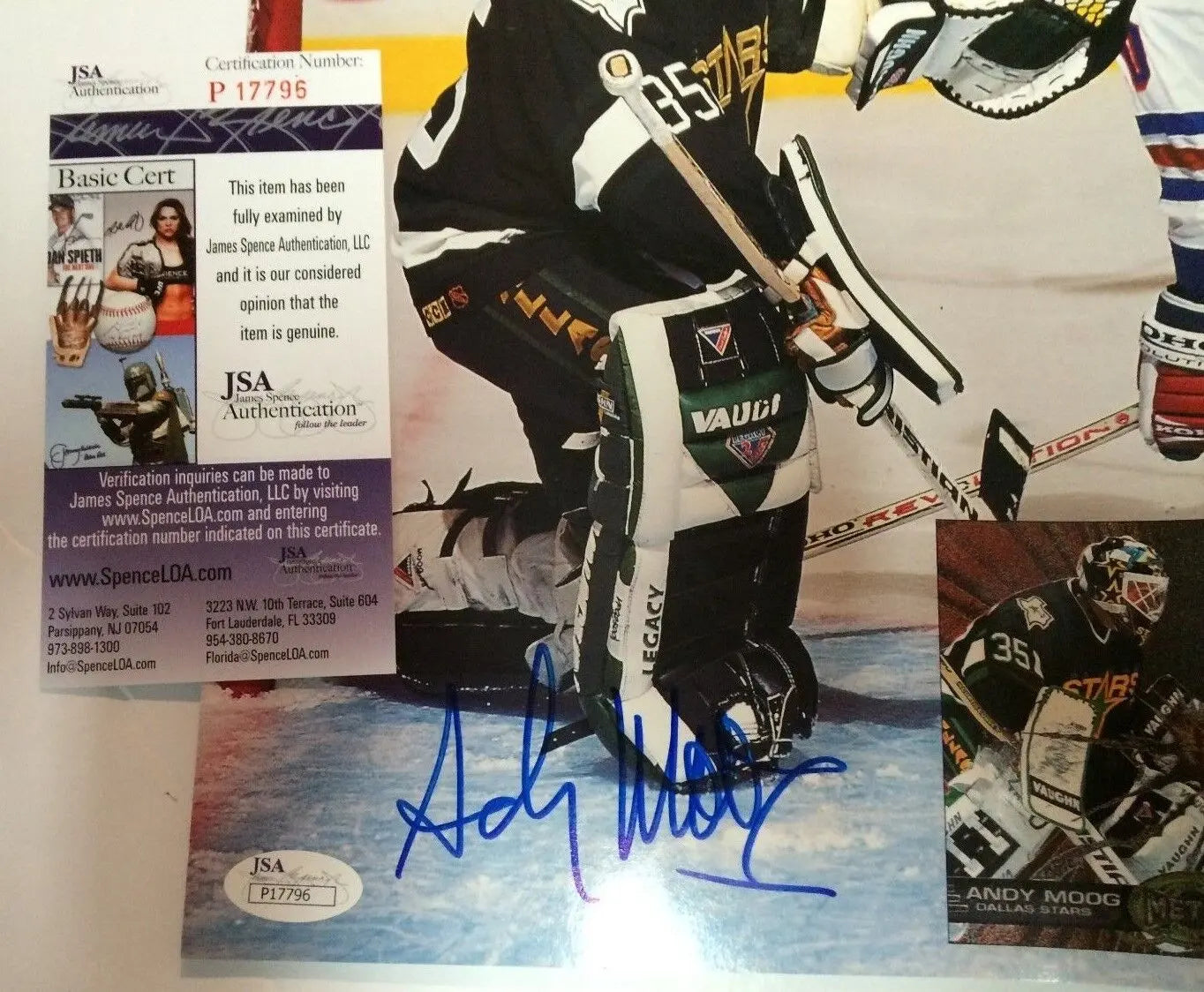 Eric Lindros And Andy Moog Autographed Signed Beckett Hockey