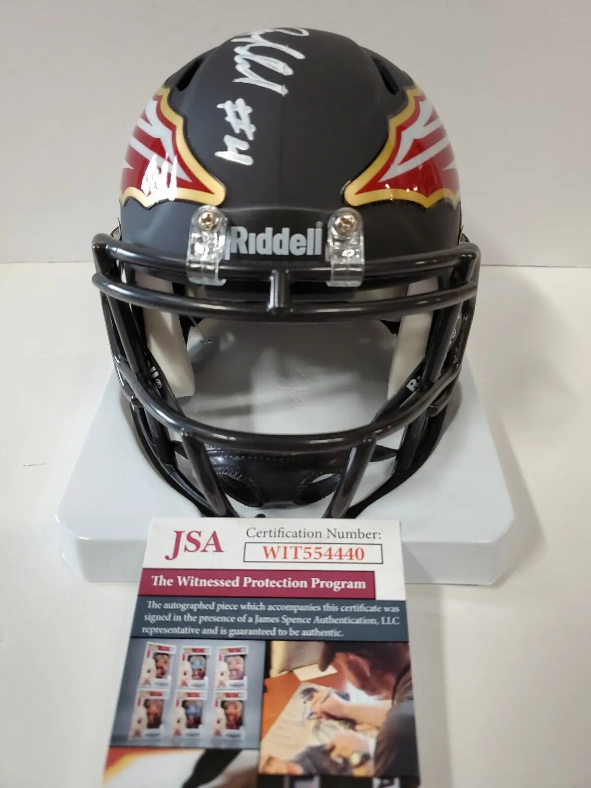 MVP Authentics Florida State Seminoles Anquan Boldin Autographed Amp Alt Mini Helmet Jsa Coa 125.10 sports jersey framing , jersey framing