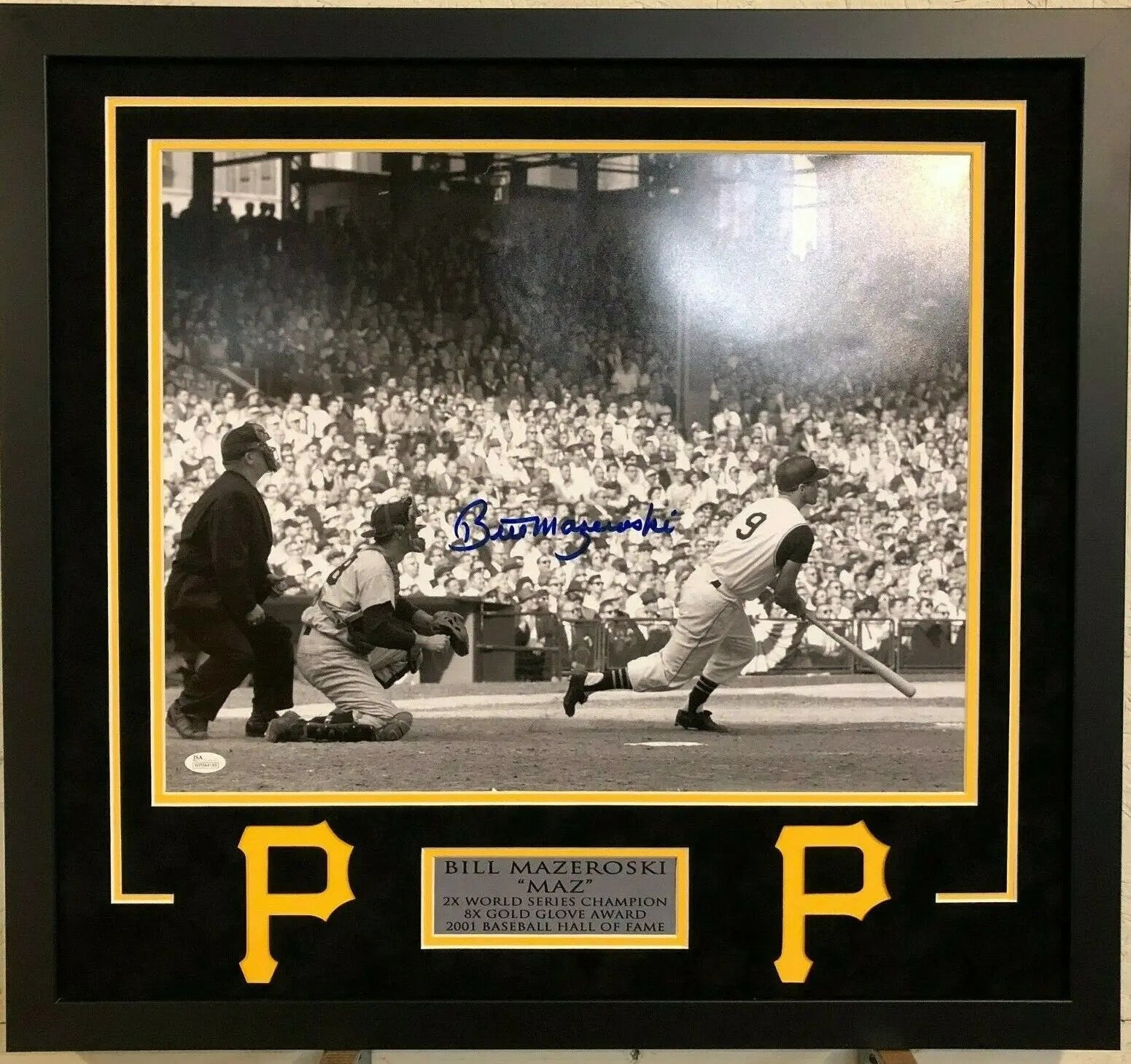 MVP Authentics Framed Bill Mazeroski Autographed Signed Pittsburgh Pirates 16X20 Photo Jsa Coa 179.10 sports jersey framing , jersey framing