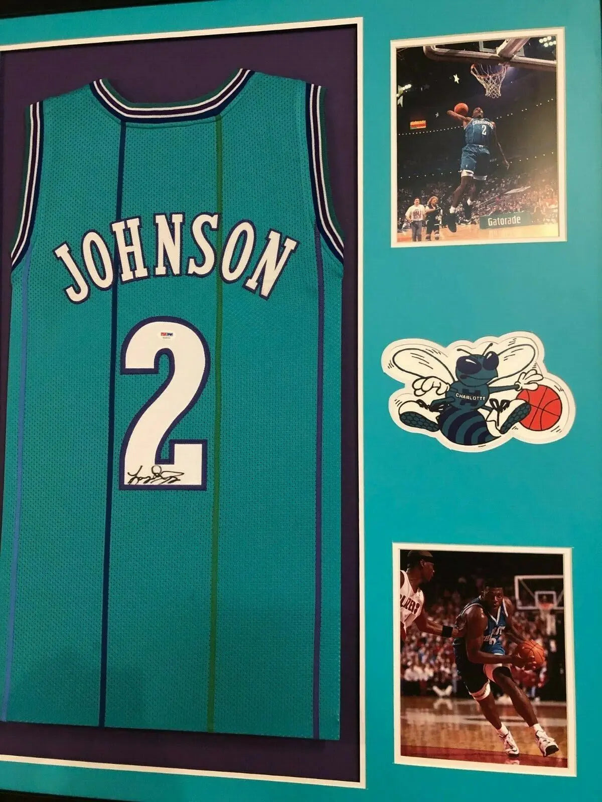 Larry Johnson Charlotte Hornets Grandma Johnson Signed 11x14 Photo JSA COA