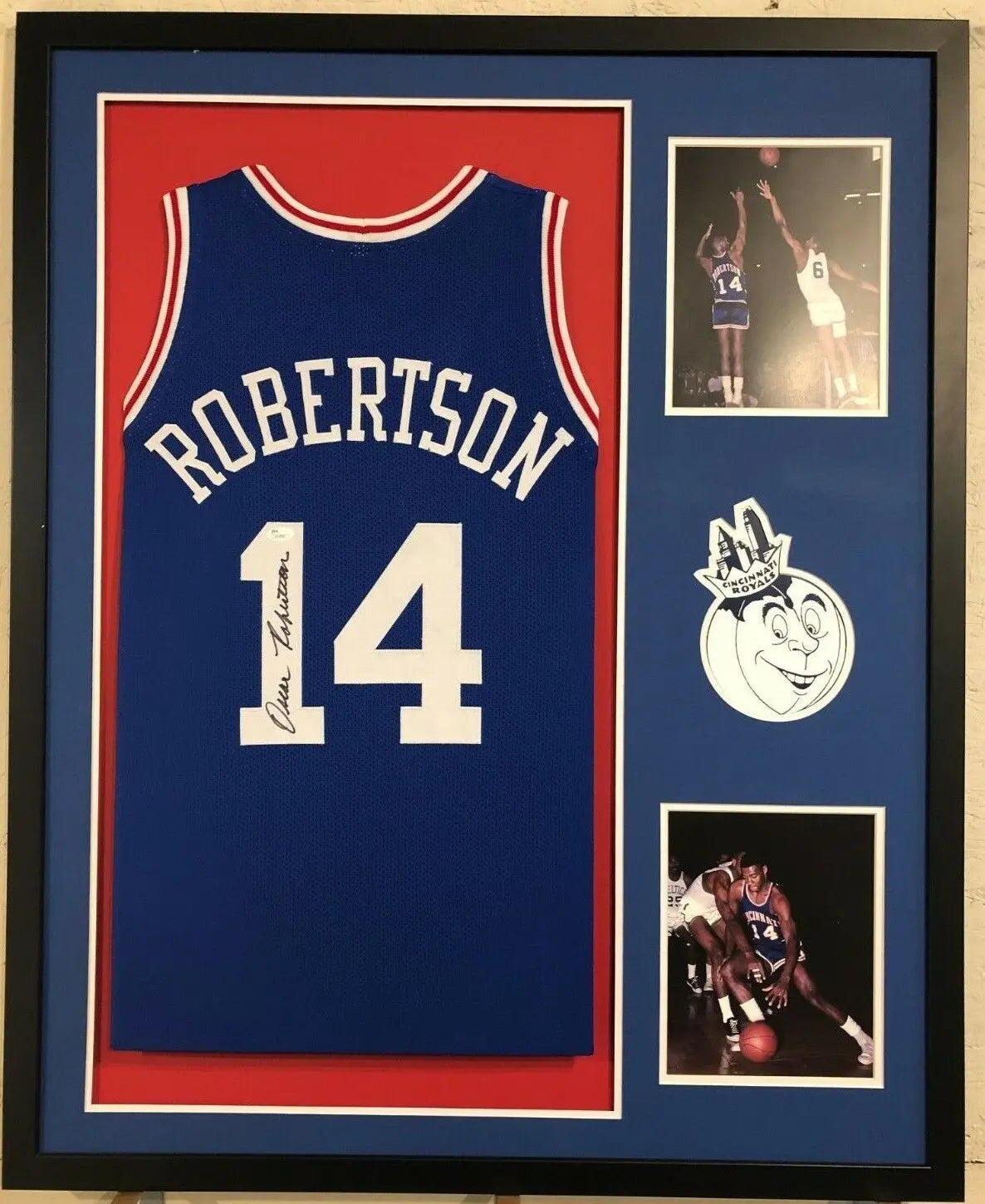 MVP Authentics Framed Cincinnati Royals Oscar Robertson Autographed Signed Jersey Jsa Coa 540 sports jersey framing , jersey framing
