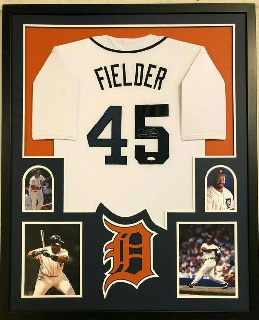 MVP Authentics Framed Detroit Tigers Cecil Fielder Autographed Signed Jersey Jsa Coa 449.10 sports jersey framing , jersey framing