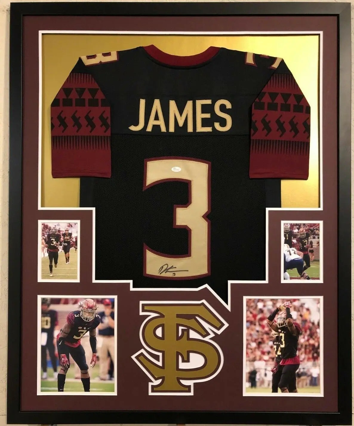 MVP Authentics Framed Florida State Seminoles Derwin James Autographed Signed Jersey Jsa Coa 450 sports jersey framing , jersey framing