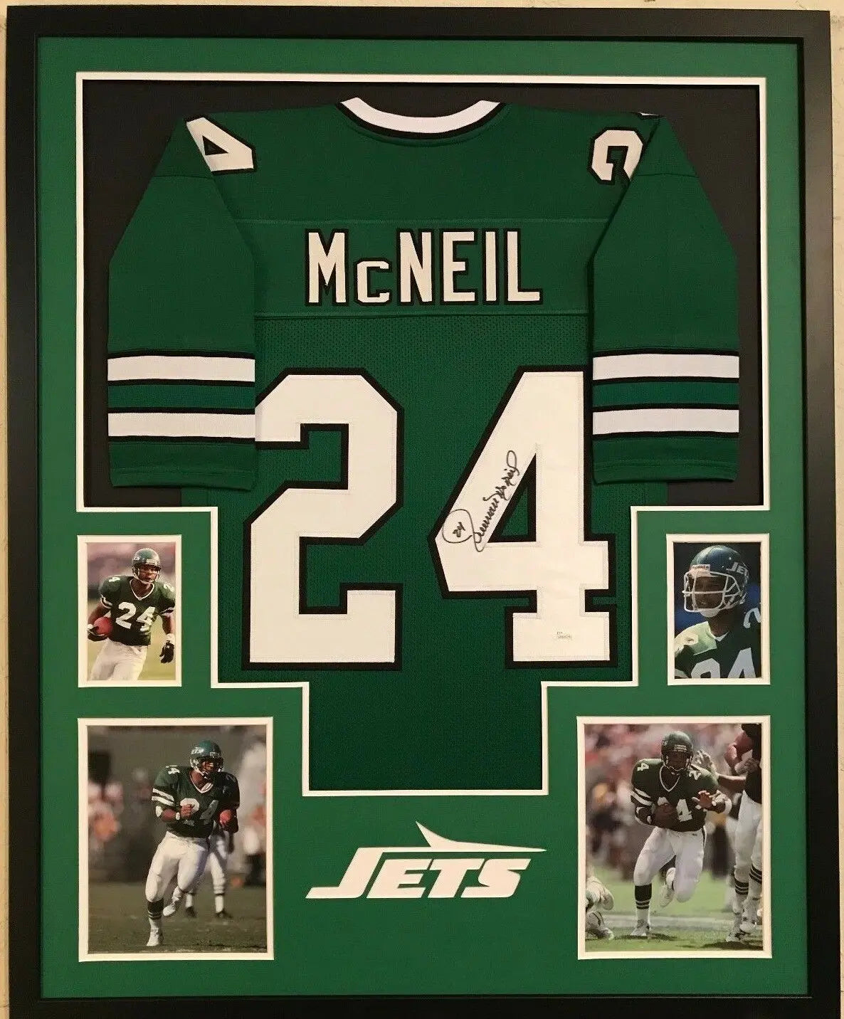 MVP Authentics Framed Freeman Mcneil Autographed Signed New York Jets Jersey Jsa Coa 450 sports jersey framing , jersey framing