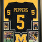MVP Authentics Framed Jabrill Peppers Autographed Signed Michigan Wolverines Jersey Jsa Coa 450 sports jersey framing , jersey framing