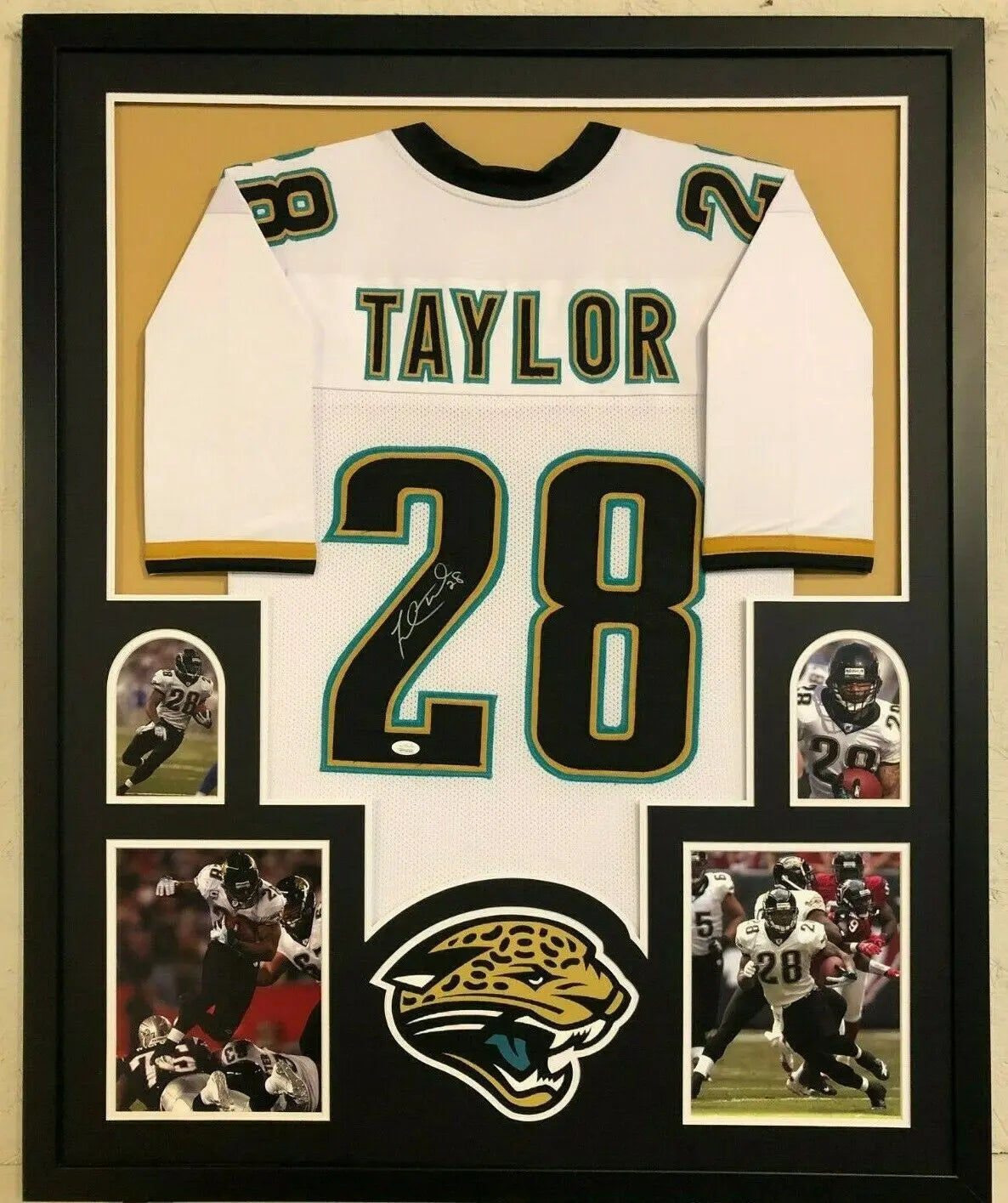 MVP Authentics Framed Jacksonville Jaguars Fred Taylor Autographed Signed Jersey Jsa Coa 449.10 sports jersey framing , jersey framing