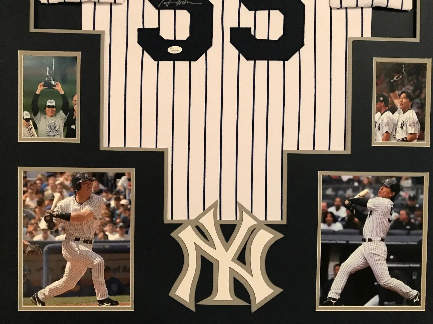 MVP Authentics Framed N.Y. Yankees Matsui Autographed Signed Jersey Jsa Coa 539.10 sports jersey framing , jersey framing