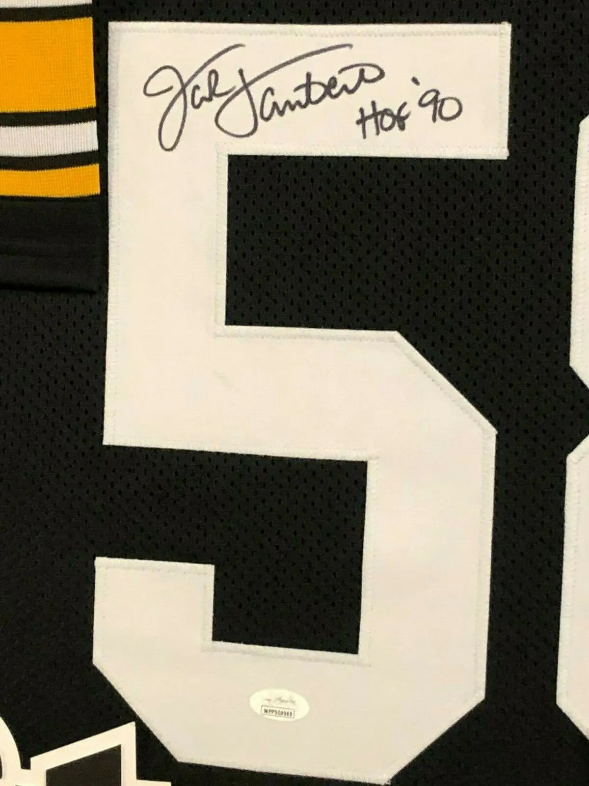 MVP Authentics Framed Pittsburgh Steelers Jack Lambert Autographed Signed Inscr Jersey Jsa Coa 629.10 sports jersey framing , jersey framing