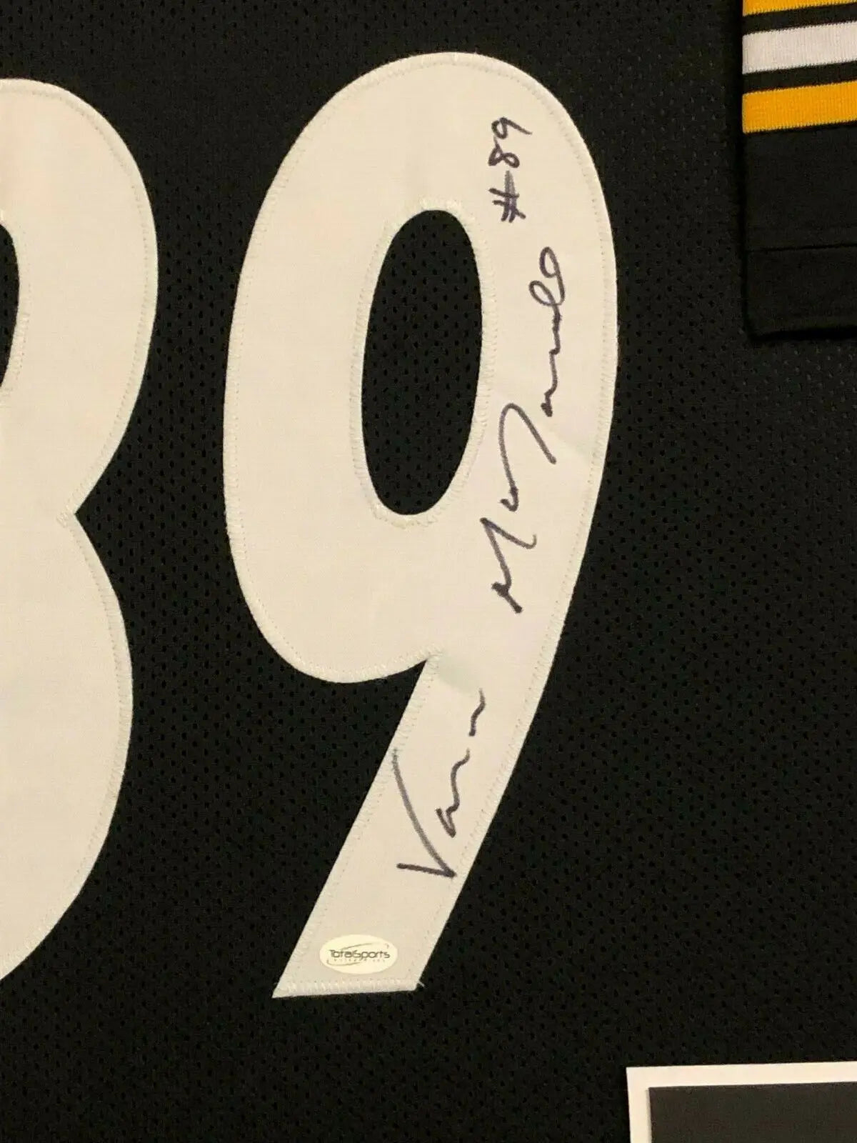 MVP Authentics Framed Pittsburgh Steelers Vance Mcdonald Autographed Signed Jersey Tse Coa 405 sports jersey framing , jersey framing