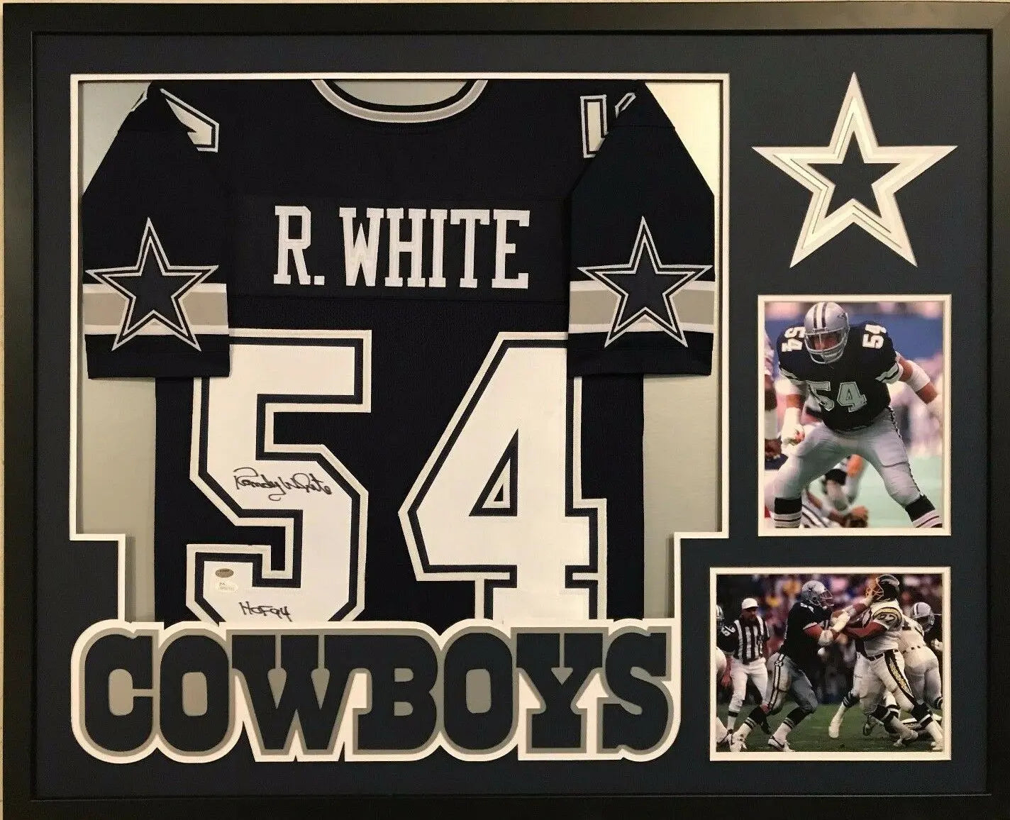 MVP Authentics Framed Randy White Autographed Signed Inscribed Dallas Cowboys Jersey Jsa Coa 450 sports jersey framing , jersey framing