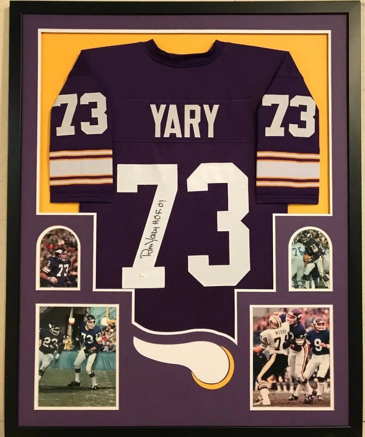 MVP Authentics Framed Ron Yary Autographed Signed Inscribed Minnesota Vikings Jersey Jsa Coa 450 sports jersey framing , jersey framing