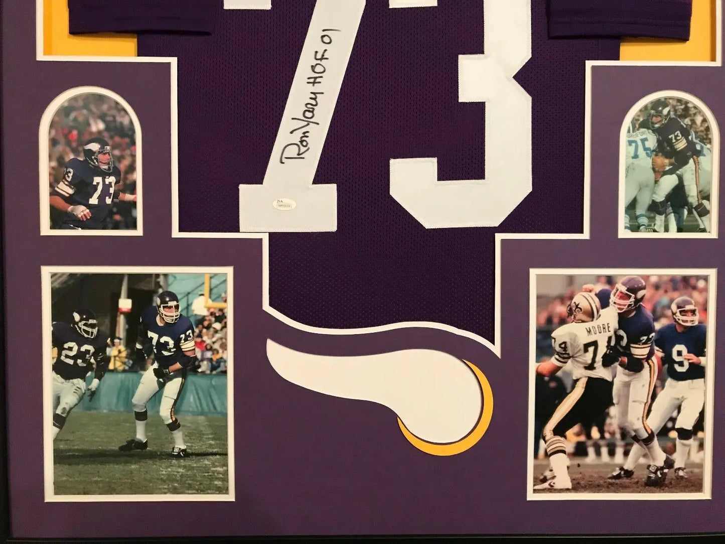 MVP Authentics Framed Ron Yary Autographed Signed Inscribed Minnesota Vikings Jersey Jsa Coa 450 sports jersey framing , jersey framing