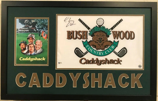 MVP Authentics Framed Signed Chevy Chase Caddyshack Bushwood Golf Flag Bas Coa 404.10 sports jersey framing , jersey framing