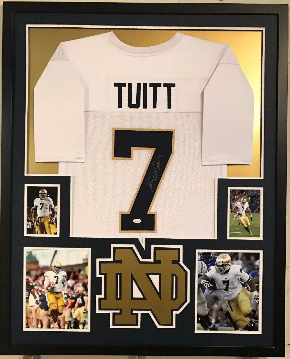 MVP Authentics Framed Stephon Tuitt Autographed Signed Notre Dame Jersey Jsa Coa 360 sports jersey framing , jersey framing