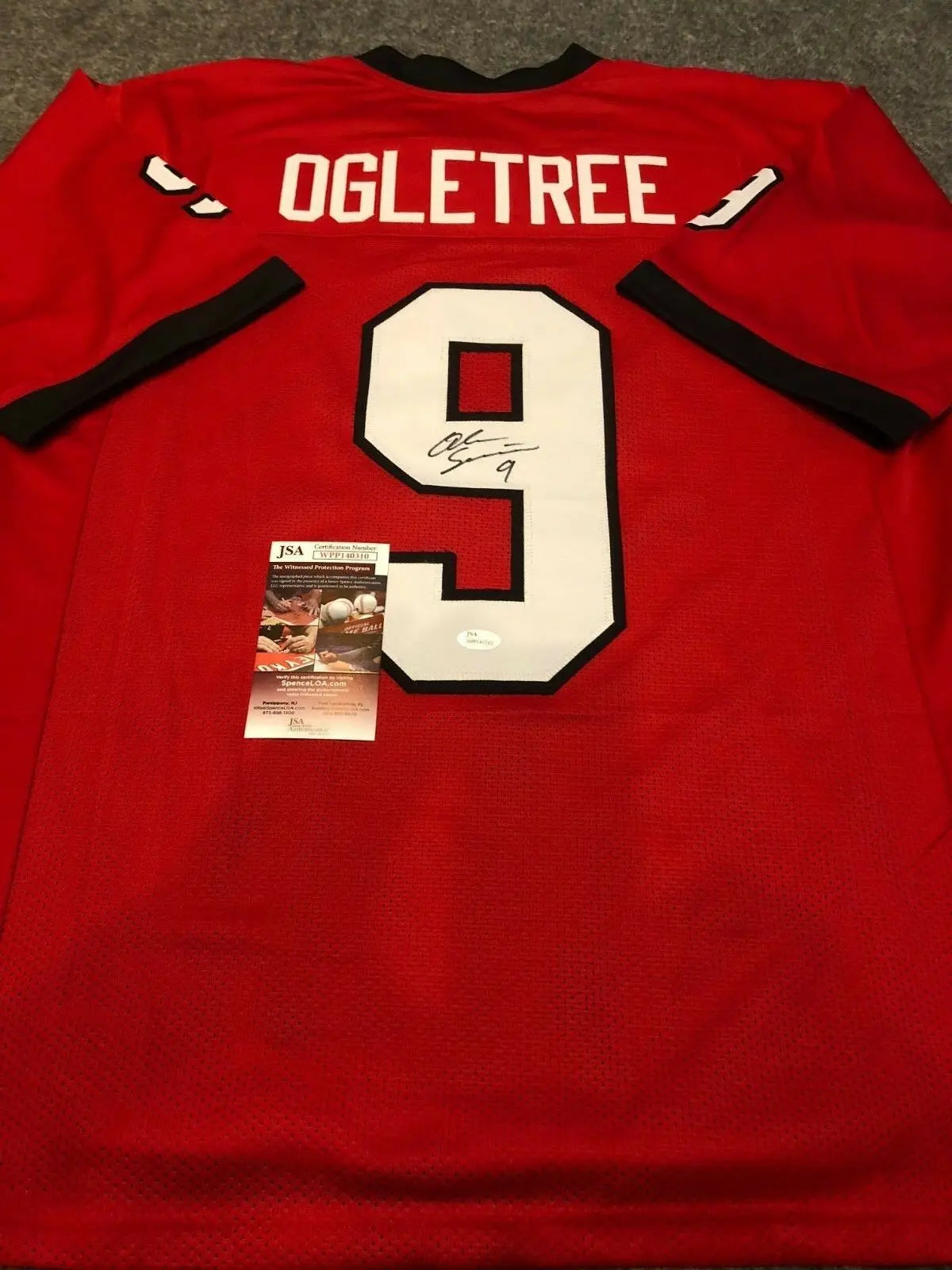 MVP Authentics Georgia Bulldogs Alec Ogletree Autographed Signed Jersey Jsa Coa 108 sports jersey framing , jersey framing