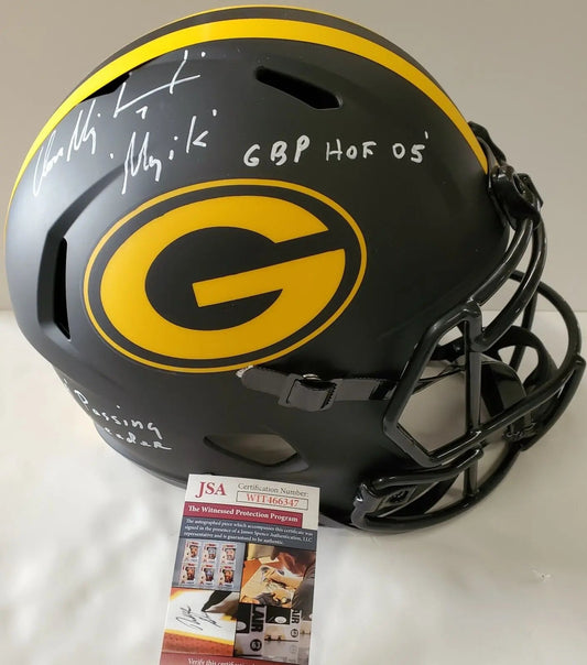 MVP Authentics Green Bay Packers Don Majkowski Signed Full Size Eclipse Rep Helmet Jsa Coa 242.10 sports jersey framing , jersey framing