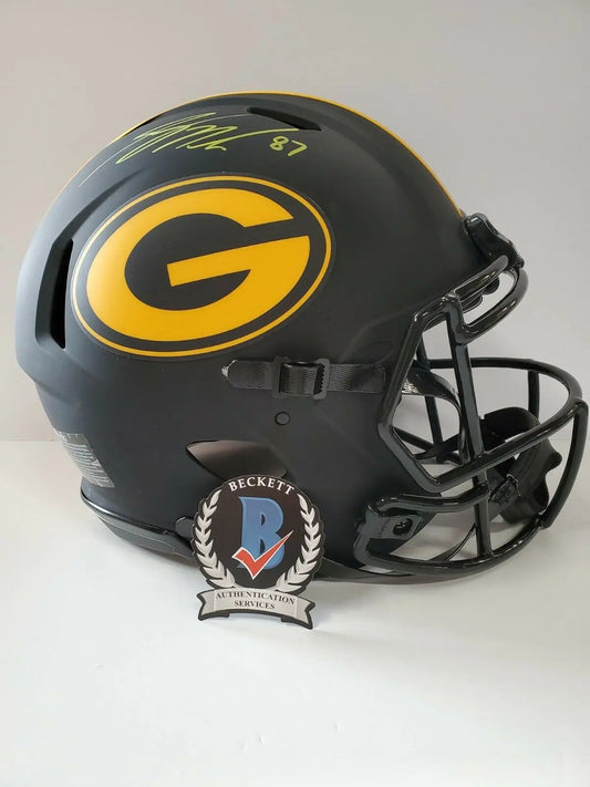 MVP Authentics Green Bay Packers Jordy Nelson Signed Full Size Eclipse Auth Helmet Beckett Coa 629.10 sports jersey framing , jersey framing