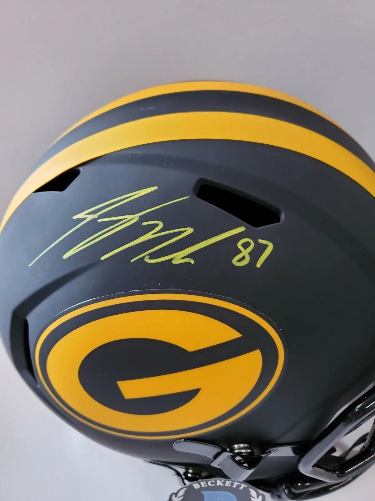 MVP Authentics Green Bay Packers Jordy Nelson Signed Full Size Eclipse Rep Helmet Beckett Coa 314.10 sports jersey framing , jersey framing