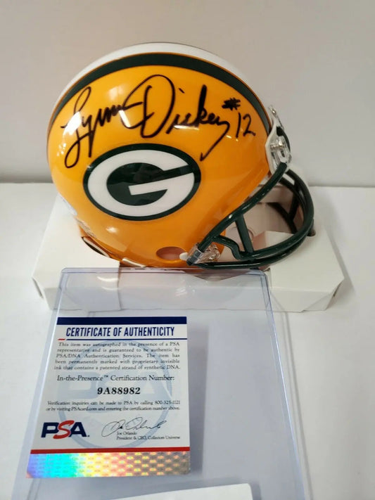 MVP Authentics Green Bay Packers Lynn Dickey Autographed Signed Speed Mini Helmet Psa Coa 89.10 sports jersey framing , jersey framing