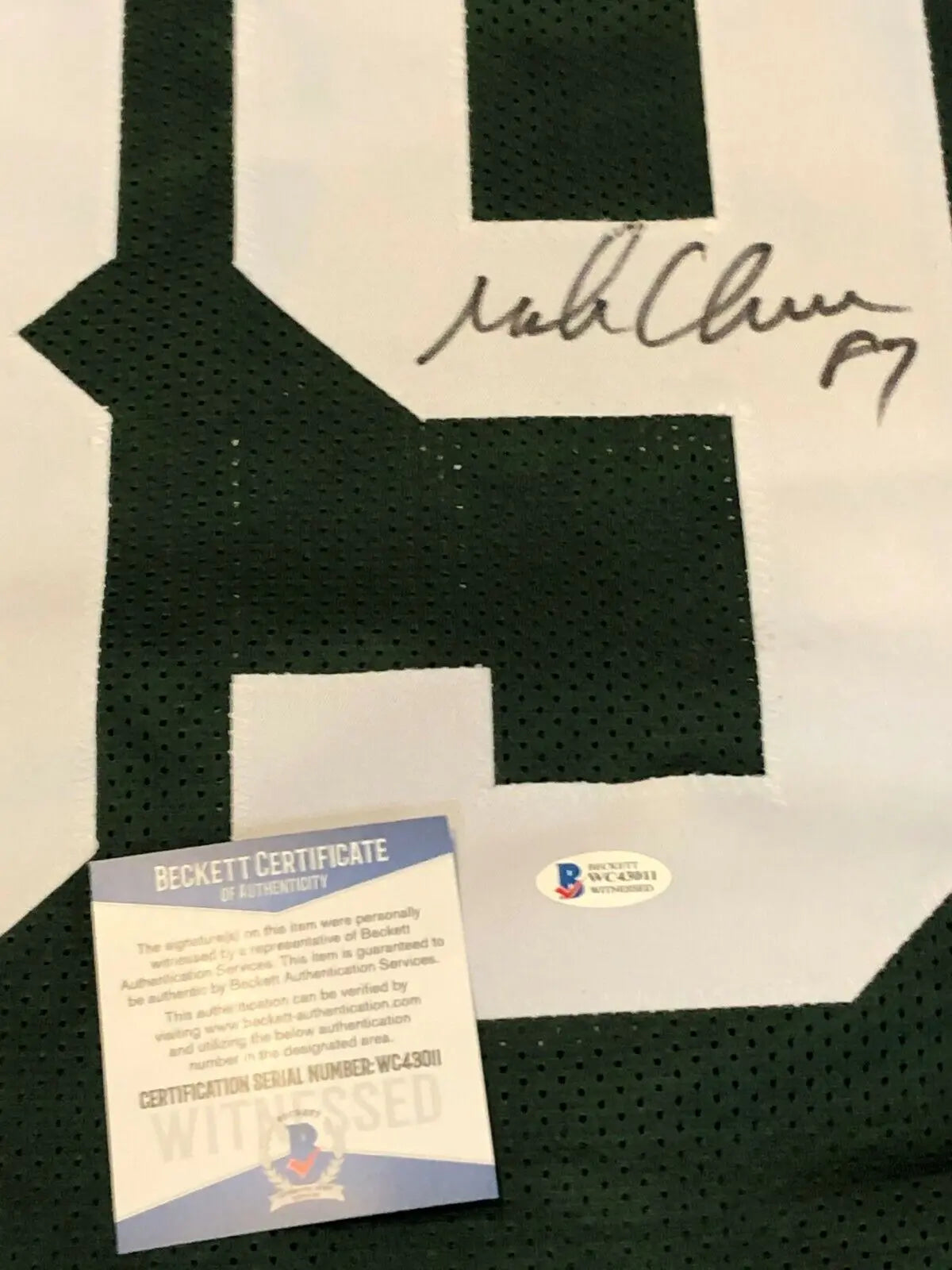 MVP Authentics Green Bay Packers Mark Chmura Autographed Signed Jersey Beckett Coa 98.10 sports jersey framing , jersey framing