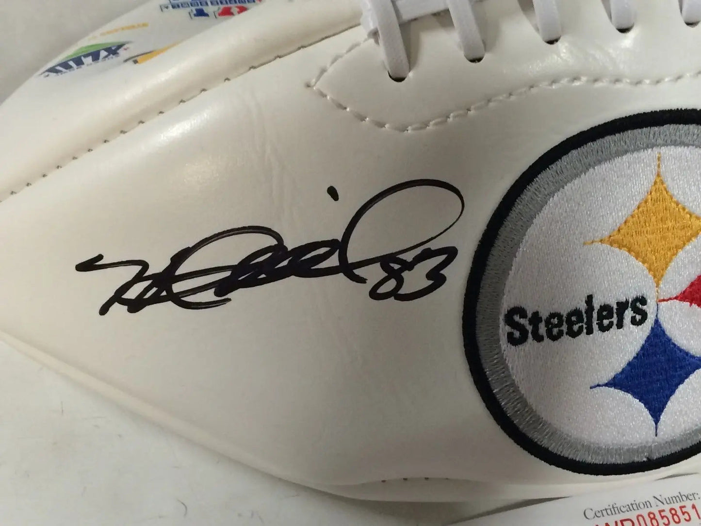MVP Authentics Heath Miller Autographed Signed Pittsburgh Steelers Logo Football Jsa Coa 126 sports jersey framing , jersey framing
