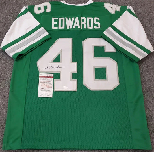 MVP Authentics Herm Edwards Autographed Signed Philadelphia Eagles Jersey Jsa  Coa 135 sports jersey framing , jersey framing