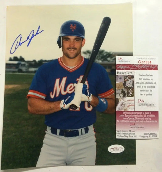 MVP Authentics Howard Johnson Autographed Signed New York Mets 8X10 Photo Jsa  Coa 45 sports jersey framing , jersey framing