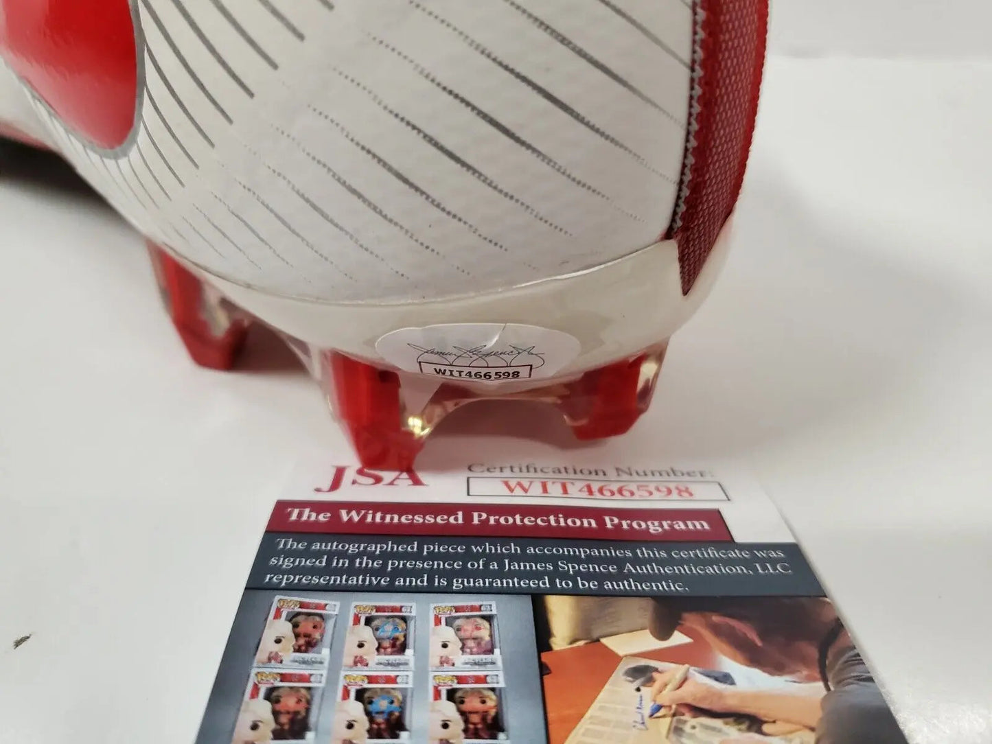 MVP Authentics Irving Fryar Autographed Signed Cleat Jsa Coa 107.10 sports jersey framing , jersey framing