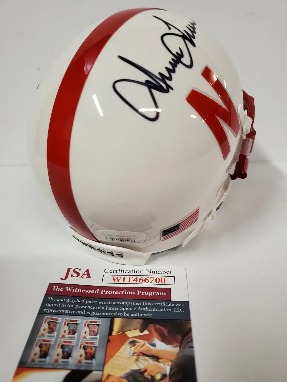MVP Authentics Irving Fryar Autographed Signed Nebraska Cornhuskers Speed Mini Helmet Jsa Coa 62.10 sports jersey framing , jersey framing