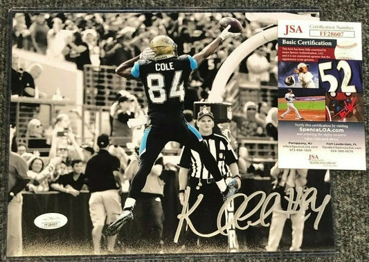 MVP Authentics Jacksonville Jaguars Keelan Cole Autographed Signed 8X10 Photo Jsa  Coa 35.10 sports jersey framing , jersey framing