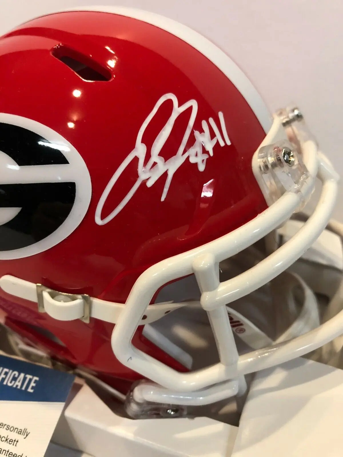 MVP Authentics Jake Fromm Autographed Signed Georgia Bulldogs Mini Helmet Beckett Coa 125.10 sports jersey framing , jersey framing