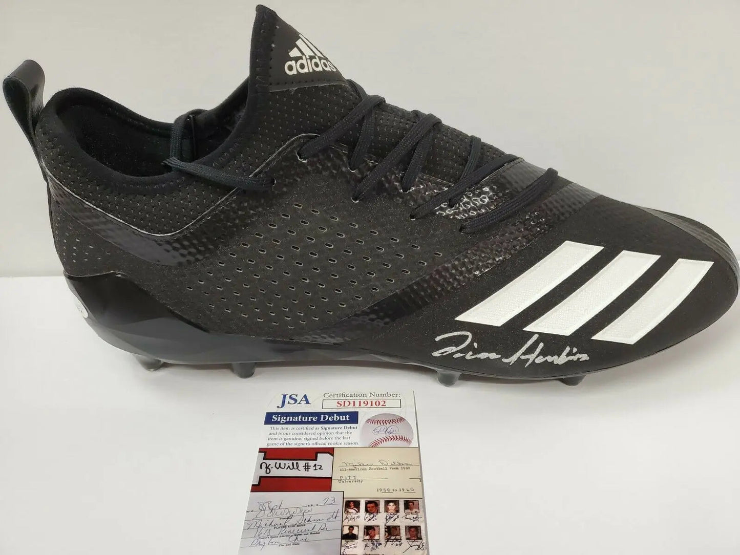 MVP Authentics Javian Hawkins Autographed Signed Adidas Cleat Jsa Coa 107.10 sports jersey framing , jersey framing