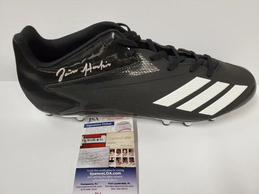 MVP Authentics Javian Hawkins Autographed Signed Adidas Cleat Jsa Coa 107.10 sports jersey framing , jersey framing