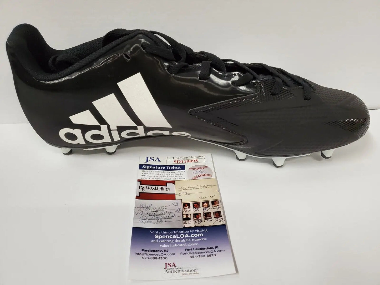 MVP Authentics Javian Hawkins Autographed Signed Adidas Cleat Jsa Coa 107.10 sports jersey framing , jersey framing