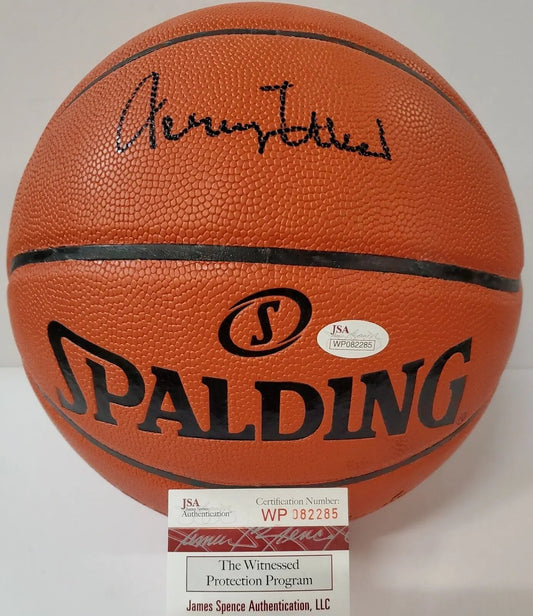 MVP Authentics Jerry West Autographed Signed Full Size Basketball Jsa  Coa 225 sports jersey framing , jersey framing