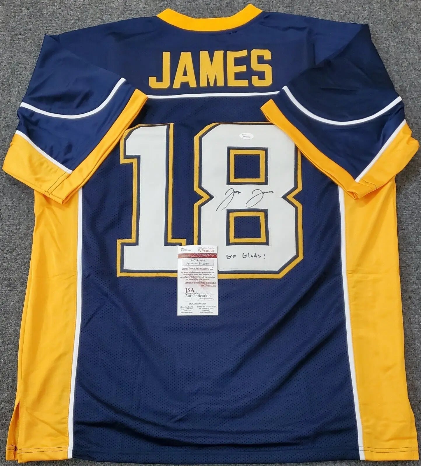 MVP Authentics Jesse James Autographed Signed Inscribed South Allegheny H.S. Jersey Jsa  Coa 126 sports jersey framing , jersey framing
