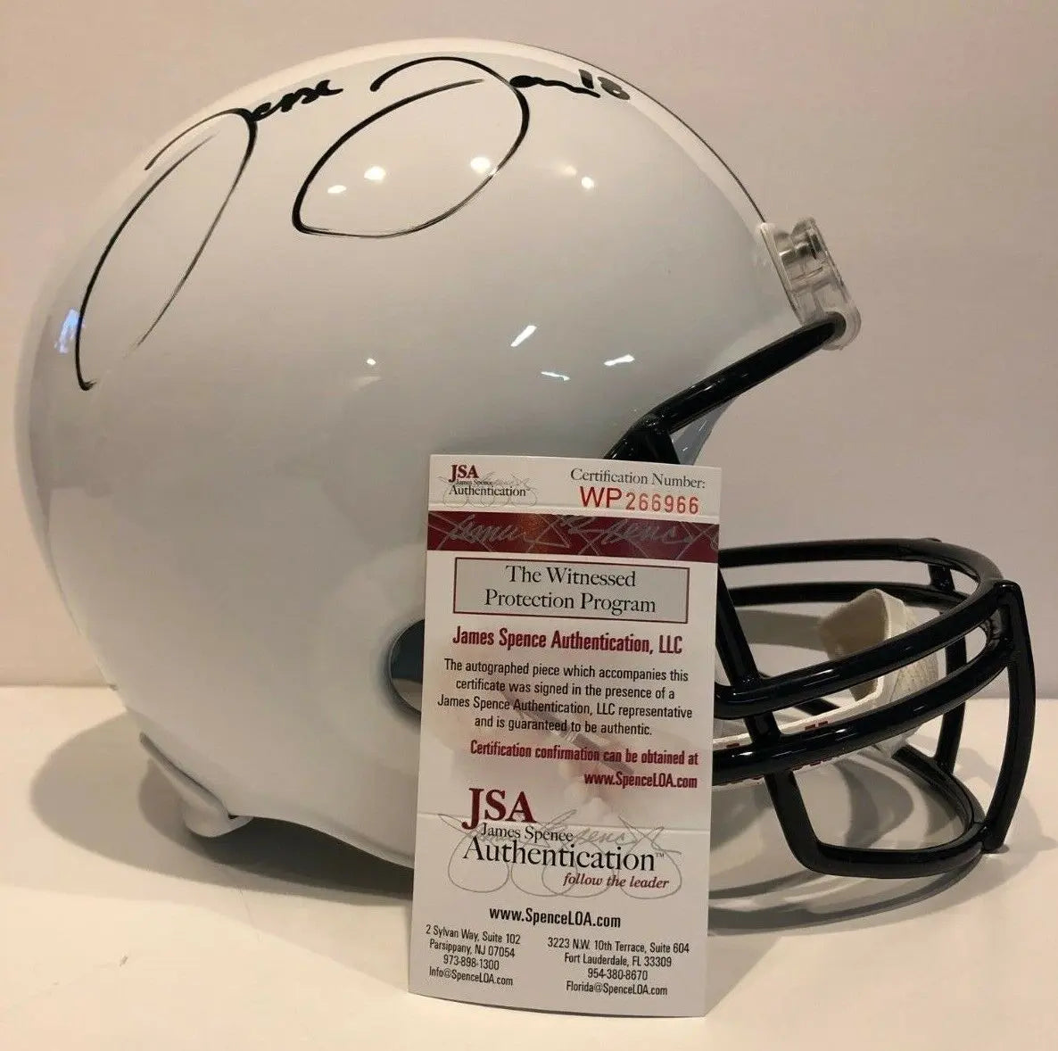 MVP Authentics Jesse James Autographed Signed Penn State Full Size Helmet Jsa Coa 179.10 sports jersey framing , jersey framing