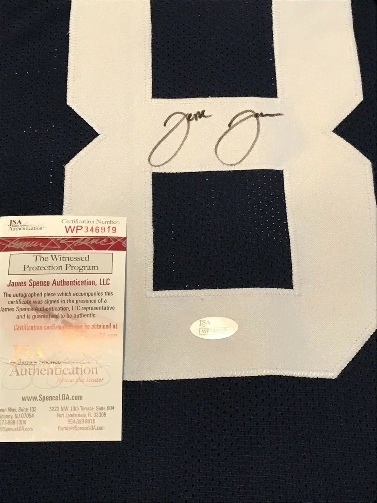 MVP Authentics Jesse James Autographed Signed Penn State Jersey Jsa Coa 126 sports jersey framing , jersey framing