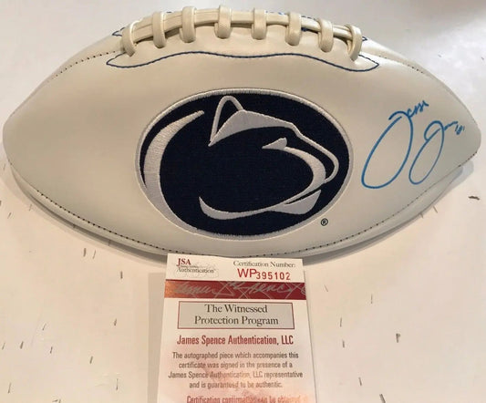 MVP Authentics Jesse James Autographed Signed Penn State Logo Football Jsa Coa 90 sports jersey framing , jersey framing
