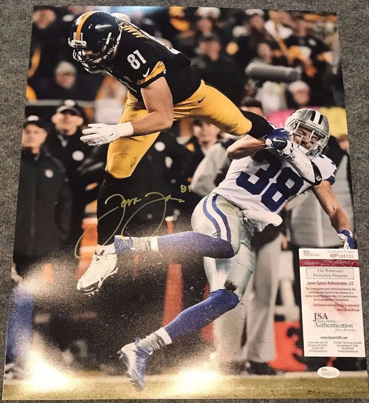MVP Authentics Jesse James Autographed Signed Pittsburgh Steelers 16X20 Photo Jsa Coa 90 sports jersey framing , jersey framing