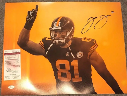 MVP Authentics Jesse James Autographed Signed Pittsburgh Steelers 16X20 Photo Jsa Coa 90 sports jersey framing , jersey framing