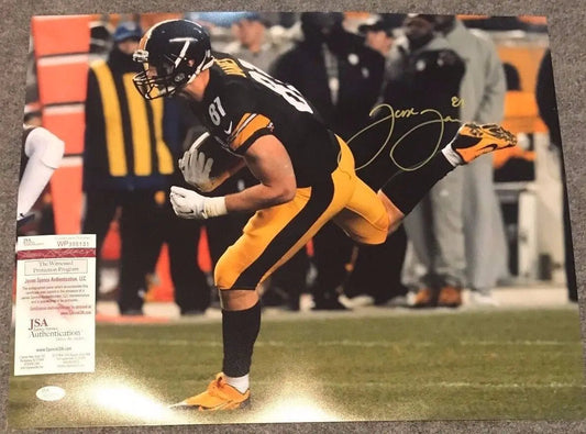 MVP Authentics Jesse James Autographed Signed Pittsburgh Steelers 16X20 Photo Jsa Coa 90 sports jersey framing , jersey framing