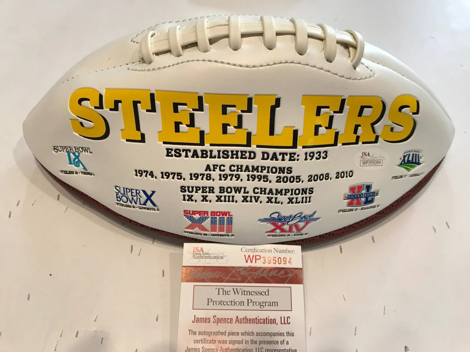 MVP Authentics Jesse James Autographed Signed Pittsburgh Steelers Logo Football Jsa Coa 90 sports jersey framing , jersey framing