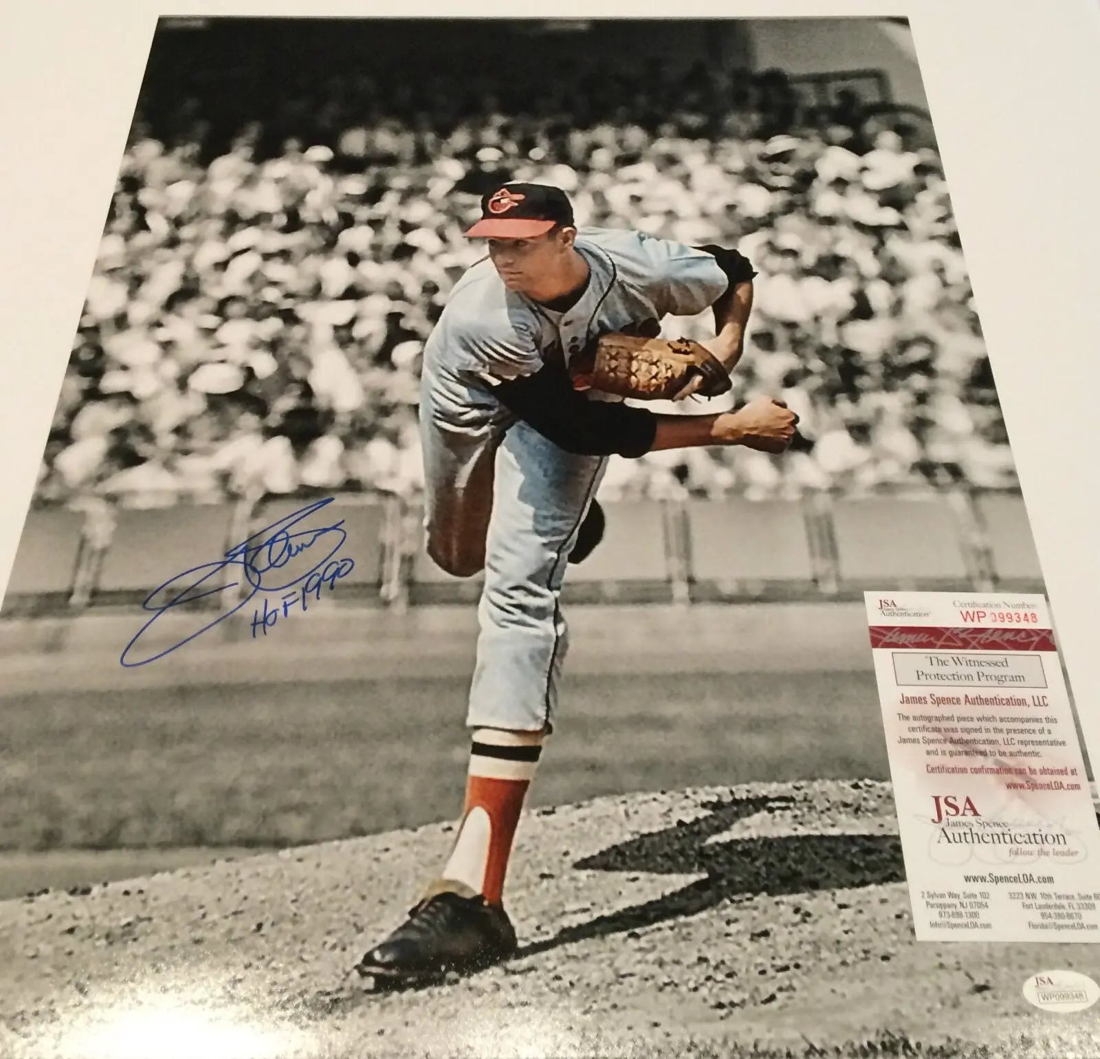 MVP Authentics Jim Palmer Autographed Signed Insc Baltimore Orioles 16X20 Photo Jsa Coa 72 sports jersey framing , jersey framing