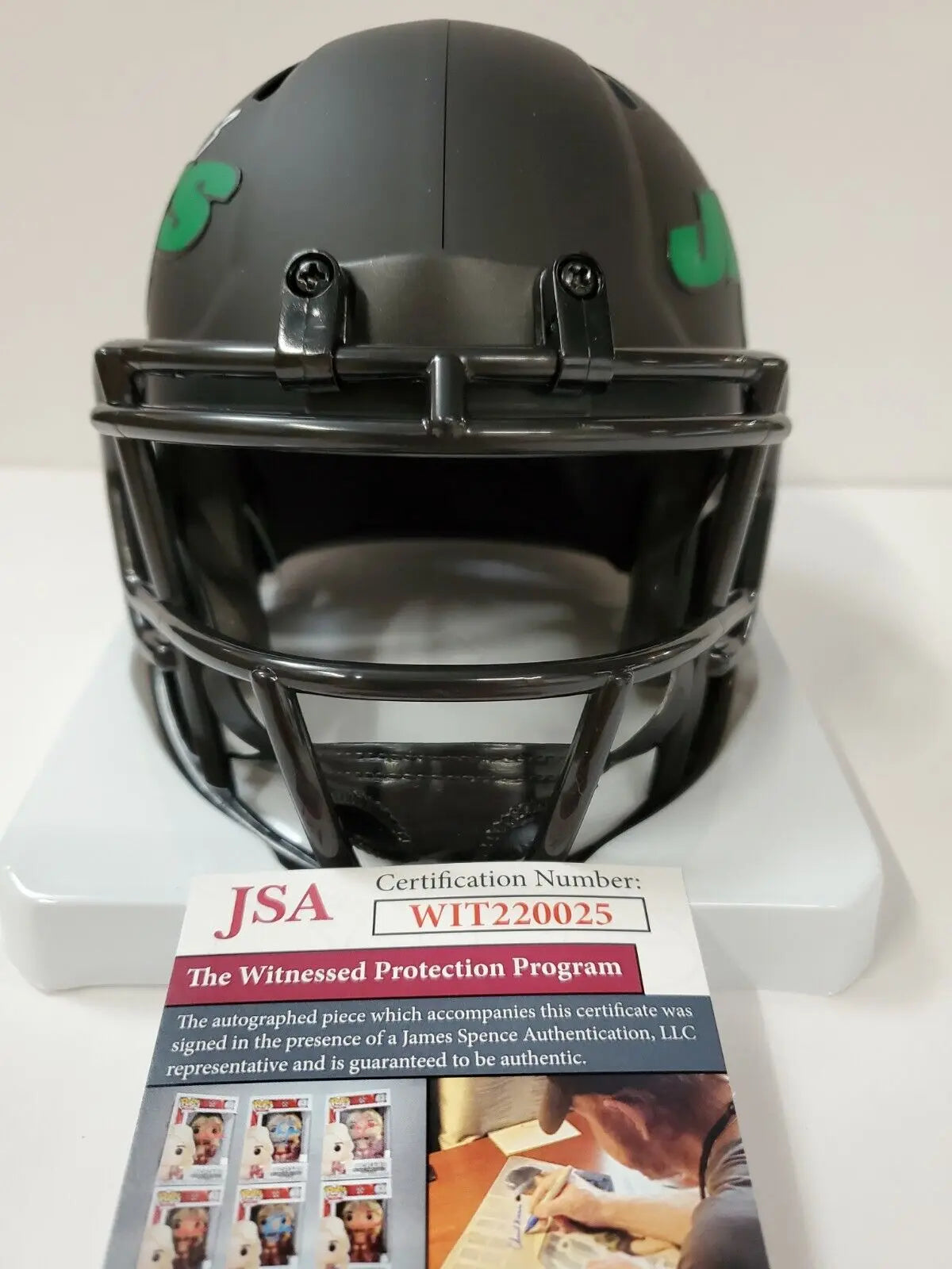 MVP Authentics Joe Klecko Autographed Signed N.Y. Jets Eclipse Mini Helmet Jsa Coa 98.10 sports jersey framing , jersey framing