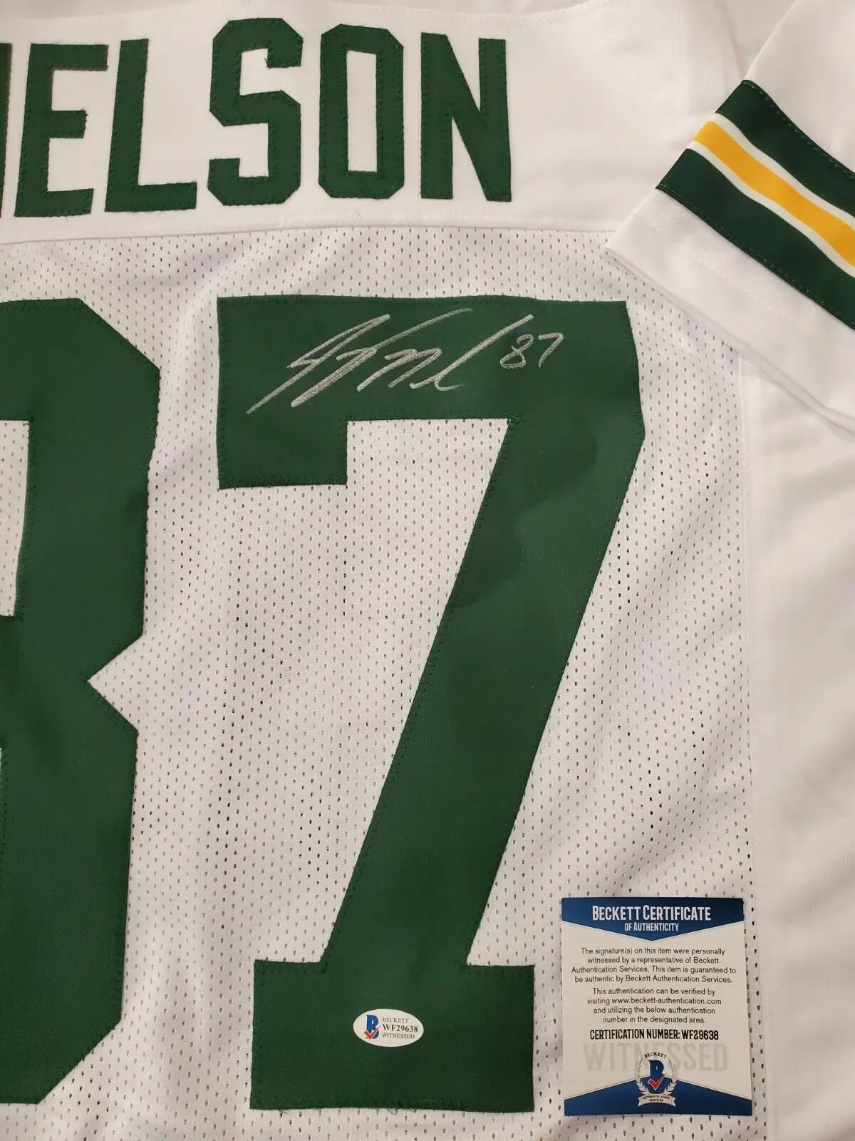 MVP Authentics Jordy Nelson Autographed Signed G.B. Packers Jersey Beckett Coa 152.10 sports jersey framing , jersey framing