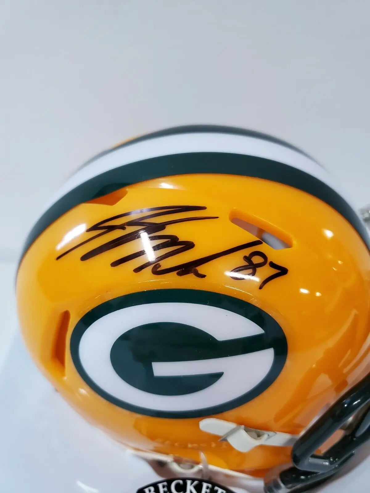 MVP Authentics Jordy Nelson Autographed Signed Green Bay Packers Speed Mini Helmet Bas Holo 125.10 sports jersey framing , jersey framing