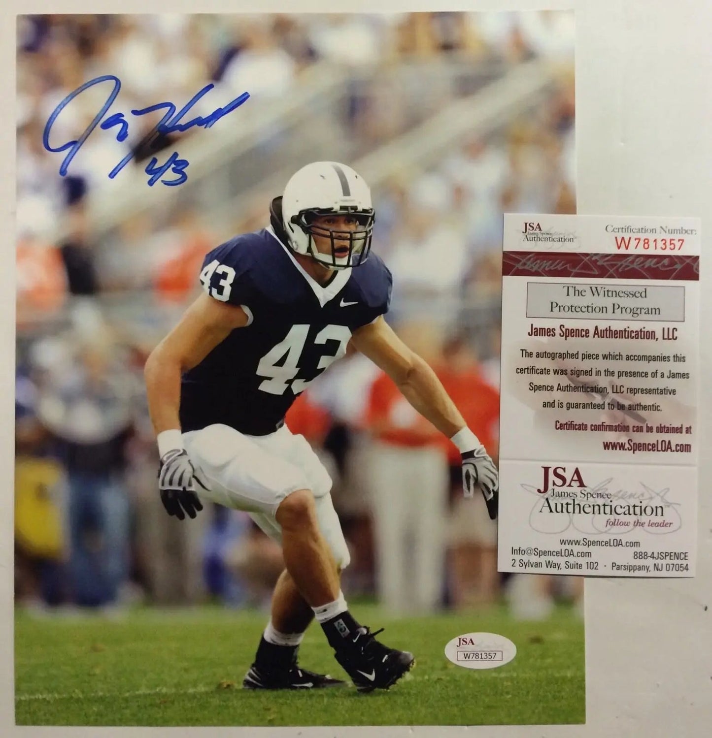 MVP Authentics Josh Hull Autographed Signed Penn State 8X10 Photo Jsa  Coa 36 sports jersey framing , jersey framing
