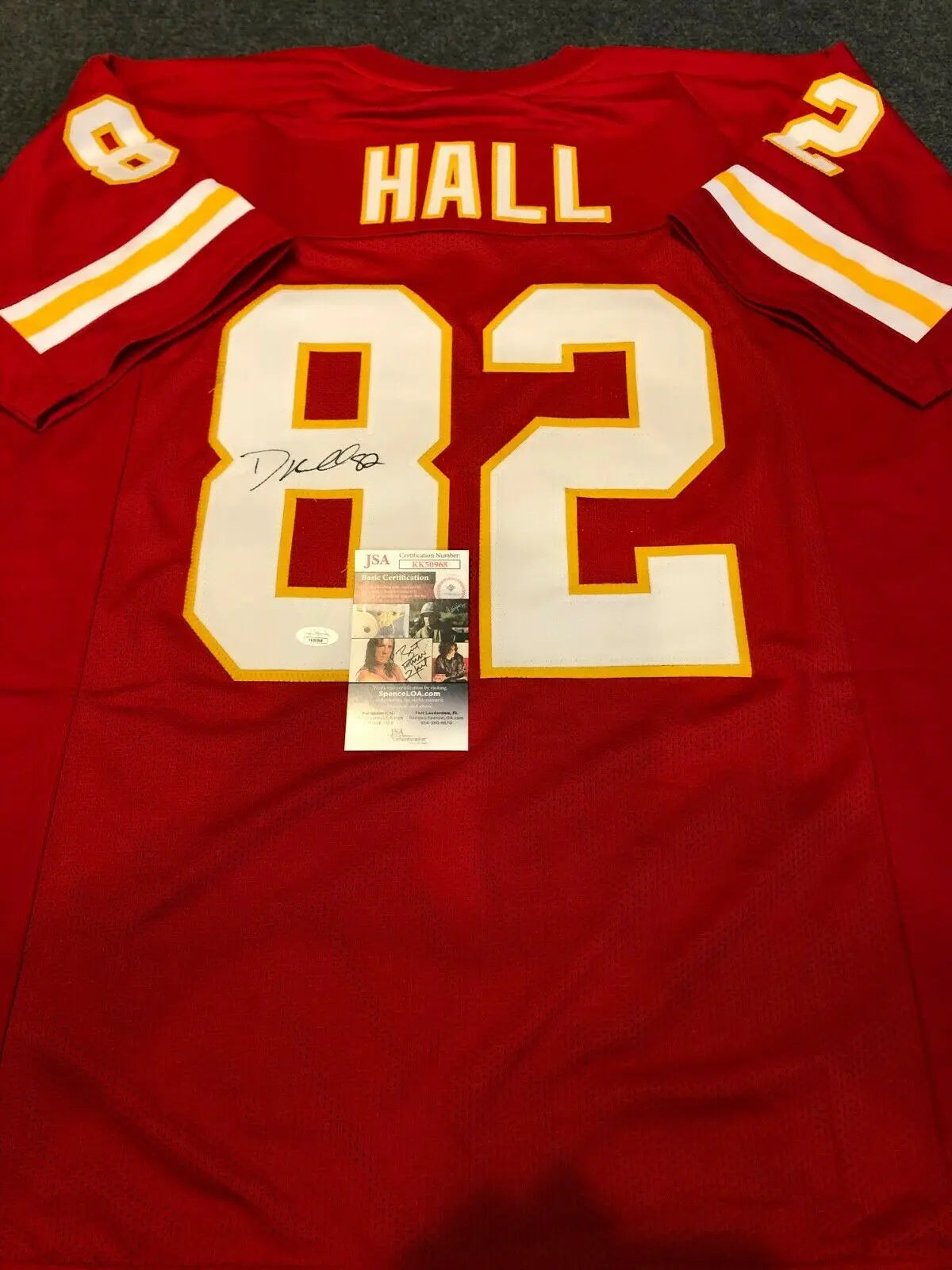 MVP Authentics Kansas City Chiefs Dante Hall Autographed Signed Jersey Jsa  Coa 152.10 sports jersey framing , jersey framing