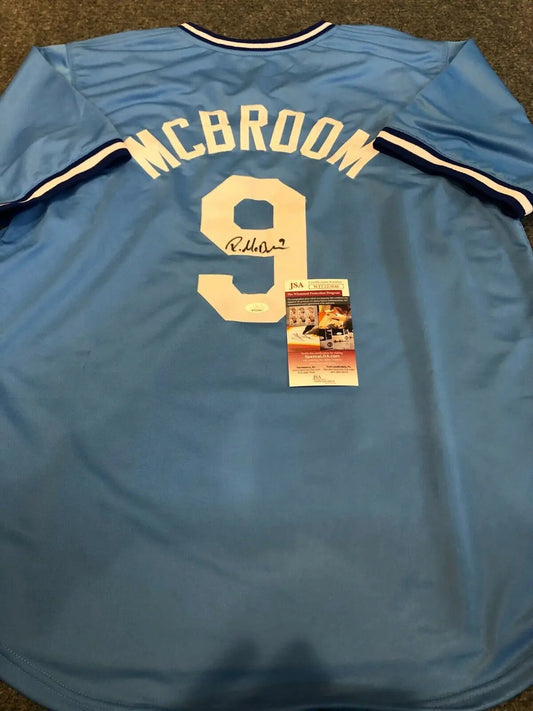 MVP Authentics Kansas City Royals Ryan Mcbroom Autographed Signed Jersey Jsa Coa 107.10 sports jersey framing , jersey framing